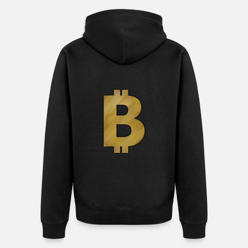 bitcoin btc - Veste à capuche bio Premium Unisexe - noir