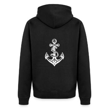 Port d’ancrage - Veste à capuche bio Premium Unisexe - noir - Dos - Nico (187cm)