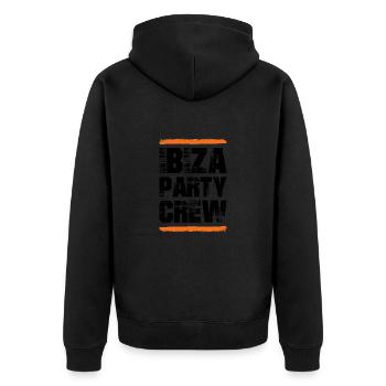 Ibiza Party Crew - Unisex Premium Organic Zip Hoodie - black - Back - Nico (187cm)