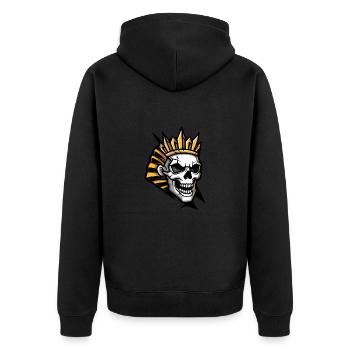 Pharaoh Skull - Unisex Premium Organic Zip Hoodie - black - Back - Nico (187cm)