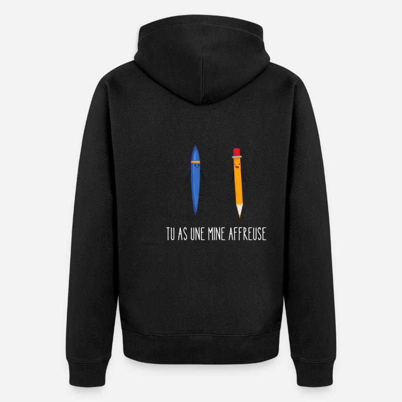 tu as une mine affreuse - Veste à capuche bio Premium Unisexe - noir