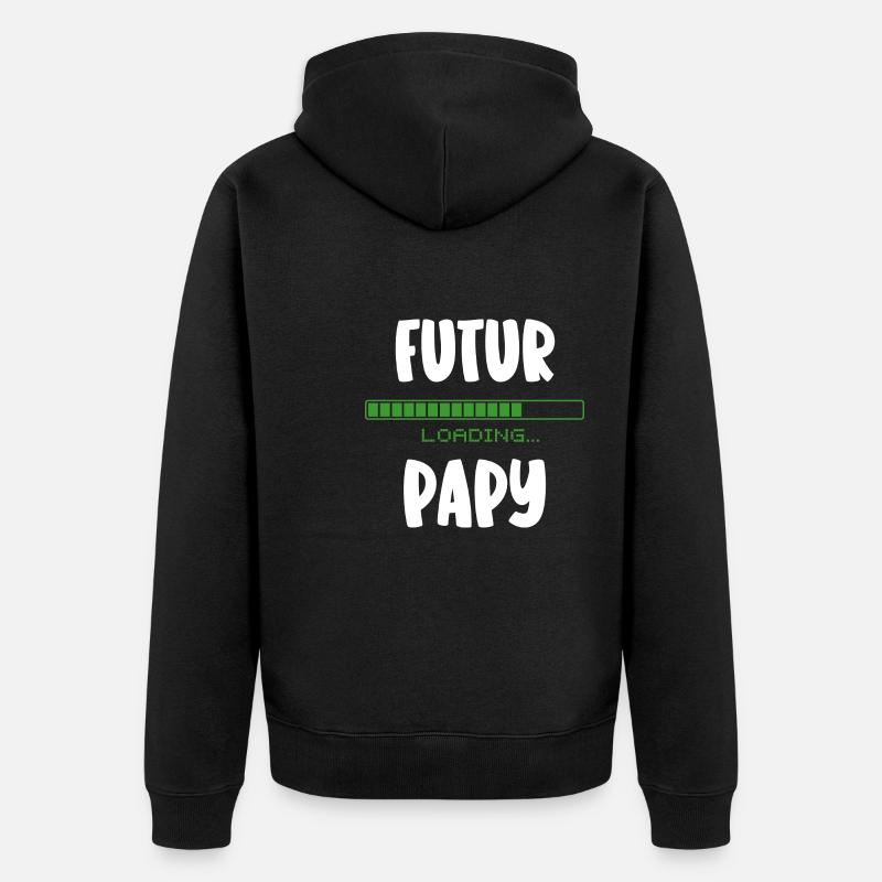 futur papy - Veste à capuche bio Premium Unisexe - noir