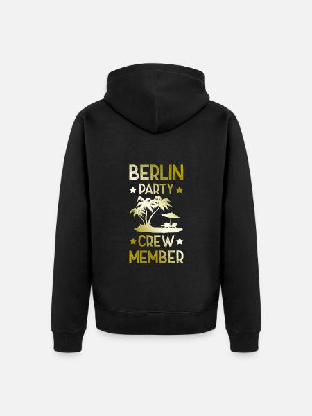 Berlin Party Crew - Unisex Premium Organic Zip Hoodie - black