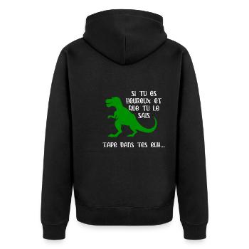 tape dans tes mains - Veste à capuche bio Premium Unisexe - noir - Dos - Nico (187cm)