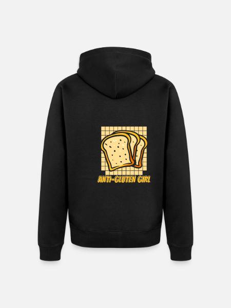 Glutenfrei Mädchen - Unisex Premium Bio Zip Hoodie - Schwarz
