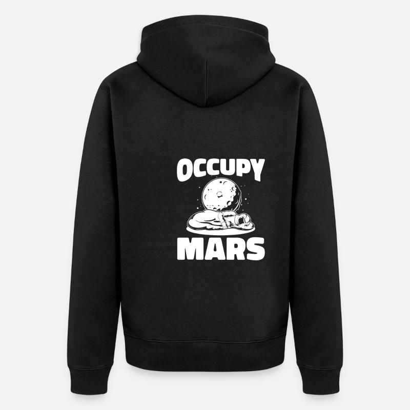 Espace, Espace, Occuper, Mars - Veste à capuche bio Premium Unisexe - noir