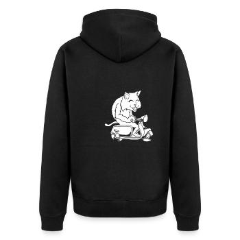 Scooter Cat - Veste à capuche bio Premium Unisexe - noir - Dos - Nico (187cm)