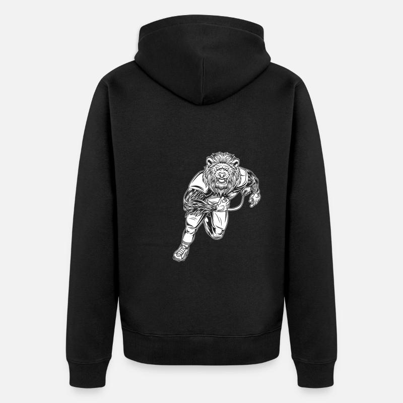 Rugby Lion - Veste à capuche bio Premium Unisexe - noir