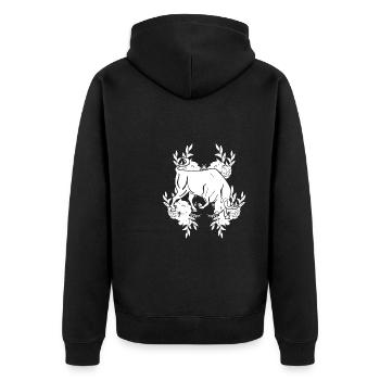 Signe du zodiaque Taureau Symbole - Veste à capuche bio Premium Unisexe - noir - Dos - Nico (187cm)