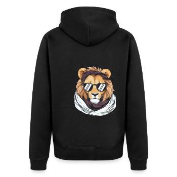 Lunettes de soleil Lion - Veste à capuche bio Premium Unisexe - noir - Dos - Nico (187cm)