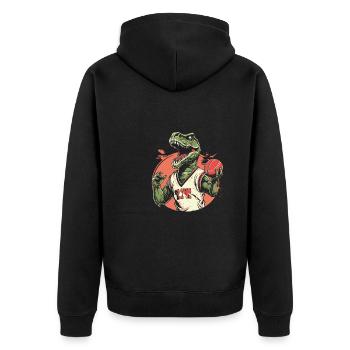Joueur de basket-ball T Rex - Veste à capuche bio Premium Unisexe - noir - Dos - Nico (187cm)