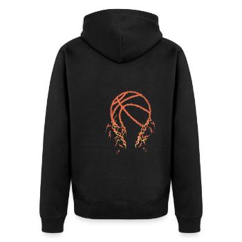Joueur de basket-ball - Veste à capuche bio Premium Unisexe - noir - Dos - Nico (187cm)