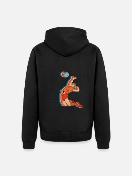 Volleyball Volleyballer - Unisex Premium Organic Zip Hoodie - black