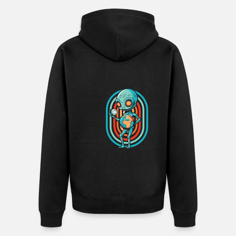 Alien Außerirdischer - Veste à capuche bio Premium Unisexe - noir