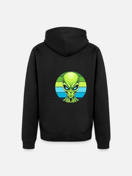 Alien Außerirdischer - Veste à capuche bio Premium Unisexe - noir
