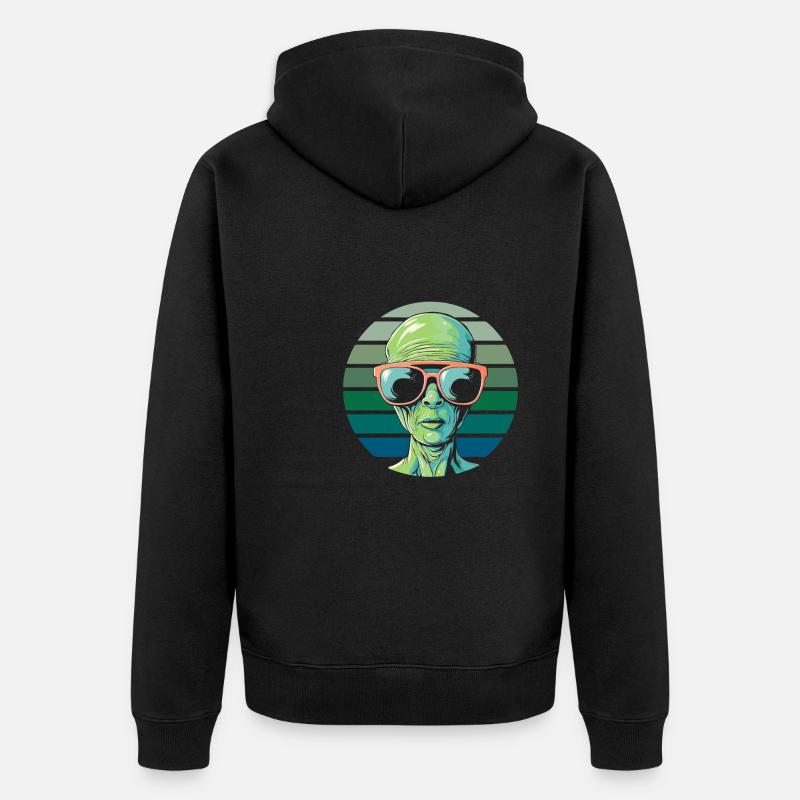 Alien Außerirdischer - Veste à capuche bio Premium Unisexe - noir