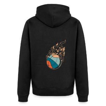 Joueur de basket-ball - Veste à capuche bio Premium Unisexe - noir - Dos - Nico (187cm)