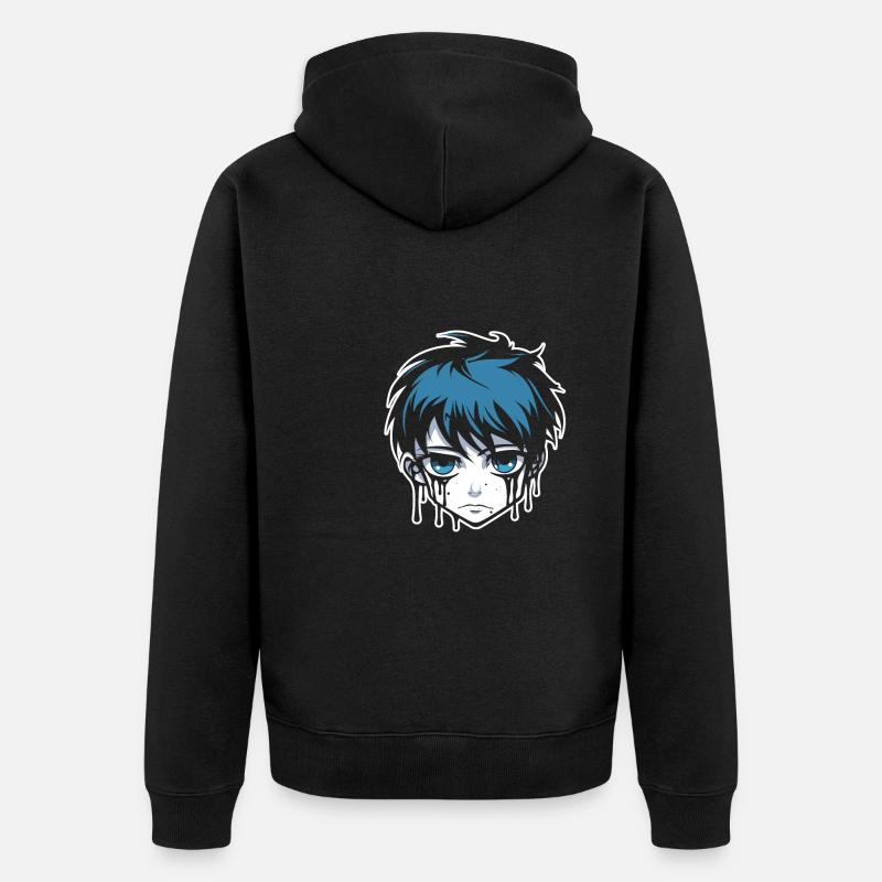 Emo Gothic - Unisex Premium Bio Zip Hoodie - Schwarz