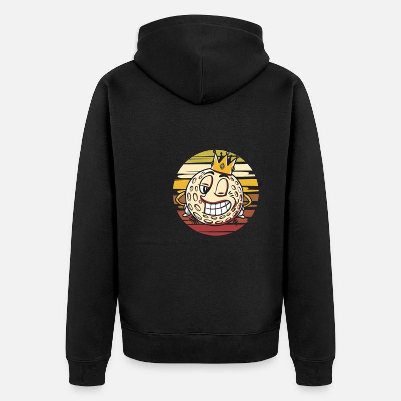 Golf Golfer Golfen - Unisex Premium Bio Zip Hoodie - Schwarz