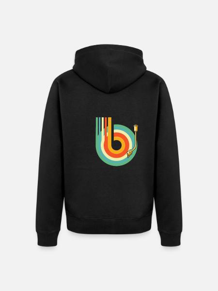 Collectionneur de disques vinyles - Veste à capuche bio Premium Unisexe - noir