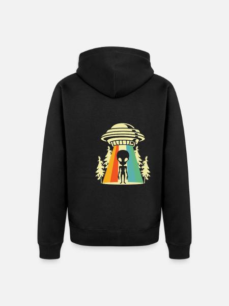 Alien Außerirdischer - Unisex Premium Organic Zip Hoodie - black