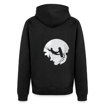 Kitesurfer Kitesurf Kitesurf Kitesurf Lune - Veste à capuche bio Premium Unisexe - noir - Dos - Nico (187cm)