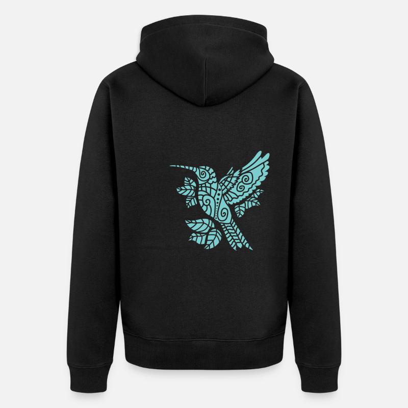 Colibri tribal Kolibri - Veste à capuche bio Premium Unisexe - noir