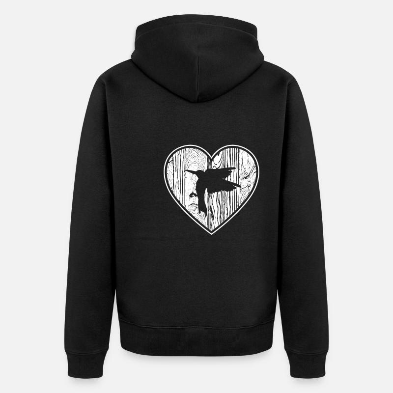 Cœur de colibri - Veste à capuche bio Premium Unisexe - noir