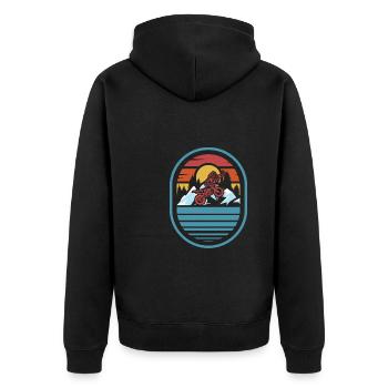 Mx Motocross Dirt Bike - Unisex Premium Bio Zip Hoodie - Schwarz - Hinten - Nico (187cm)