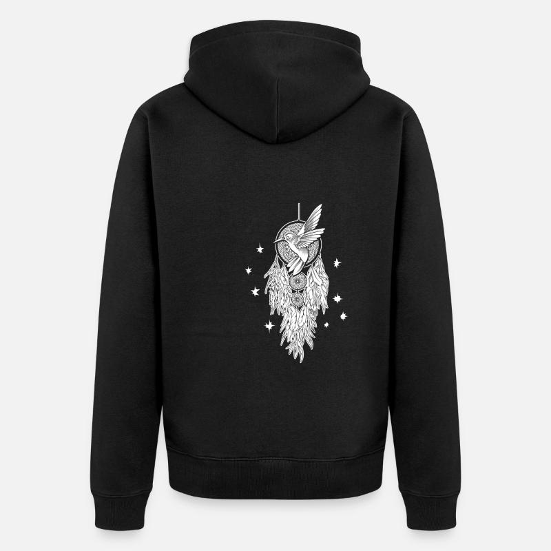 Colibri Dream Catcher - Veste à capuche bio Premium Unisexe - noir