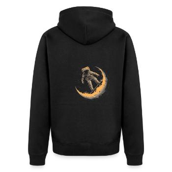 Skateboard Skater Skateboard Demi-Lune Astronaute - Veste à capuche bio Premium Unisexe - noir - Dos - Nico (187cm)