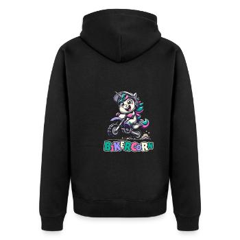 Mx Motocross Dirt Bike Licorne Bikercorn - Veste à capuche bio Premium Unisexe - noir - Dos - Nico (187cm)