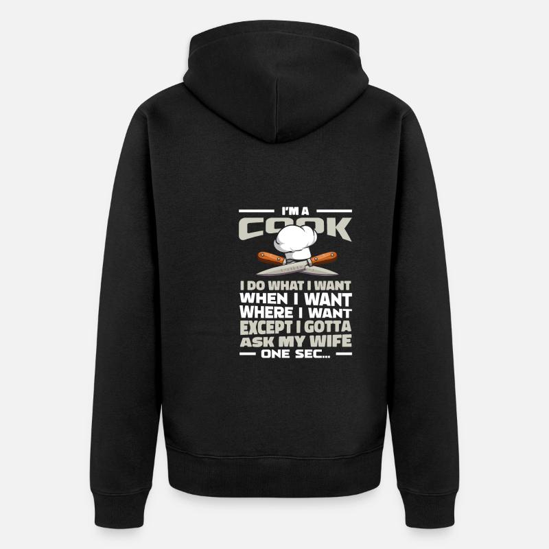 Cuisinier Cuisine - Veste à capuche bio Premium Unisexe - noir