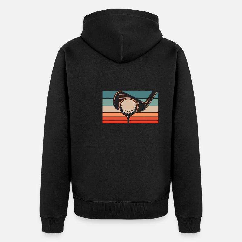 Golf Golfers Golfing - Unisex Premium Organic Zip Hoodie - black