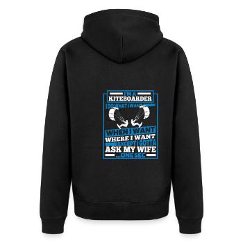 Kitesurfer Kitesurfen Kiten Kitesurf - Veste à capuche bio Premium Unisexe - noir - Dos - Nico (187cm)