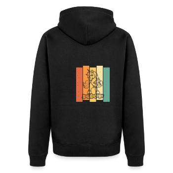 Basket-ball, Basketteur, Licorne, Ballercorn - Veste à capuche bio Premium Unisexe - noir - Dos - Nico (187cm)