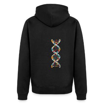 Bouldern Bouldering C’est dans mon ADN - Veste à capuche bio Premium Unisexe - noir - Dos - Nico (187cm)