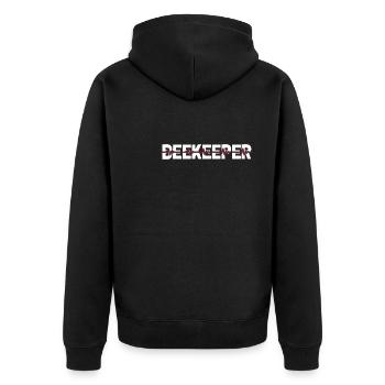 Battement de cœur de l’électrocardiogramme de l’apiculteur - Veste à capuche bio Premium Unisexe - noir - Dos - Nico (187cm)