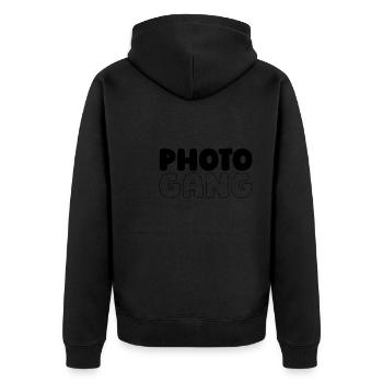 Fotograf Fotografie Kamera - Unisex Premium Bio Zip Hoodie - Schwarz - Hinten - Nico (187cm)