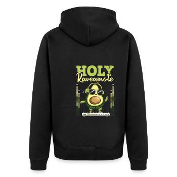 Techno Raver Avocat Saint Raveamole - Veste à capuche bio Premium Unisexe - noir - Dos - Nico (187cm)