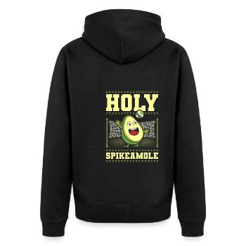Volley-ball Joueur de volley-ball Avocado Holy Spikeamole - Veste à capuche bio Premium Unisexe - noir - Dos - Nico (187cm)