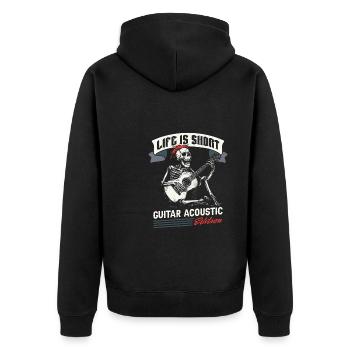 Guitare acoustique - Veste à capuche bio Premium Unisexe - noir - Dos - Nico (187cm)