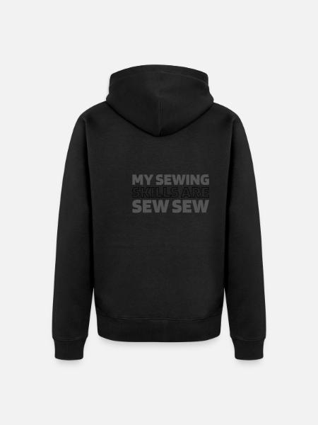 Sewing Sewing Machine - Unisex Premium Organic Zip Hoodie - black