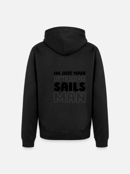 Sailing, Sailing, Sailboat - Unisex Premium Organic Zip Hoodie - black