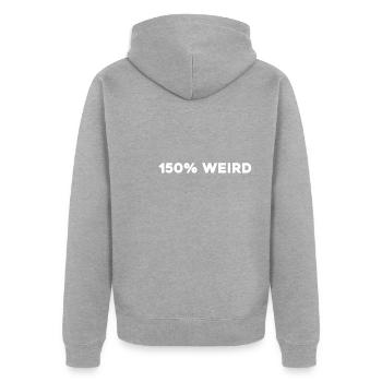 Emo Gothic - Unisex Premium Organic Zip Hoodie - heather grey - Back - Nico (187cm)
