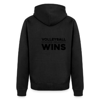Volley-ball Volley-ball - Veste à capuche bio Premium Unisexe - noir - Dos - Nico (187cm)