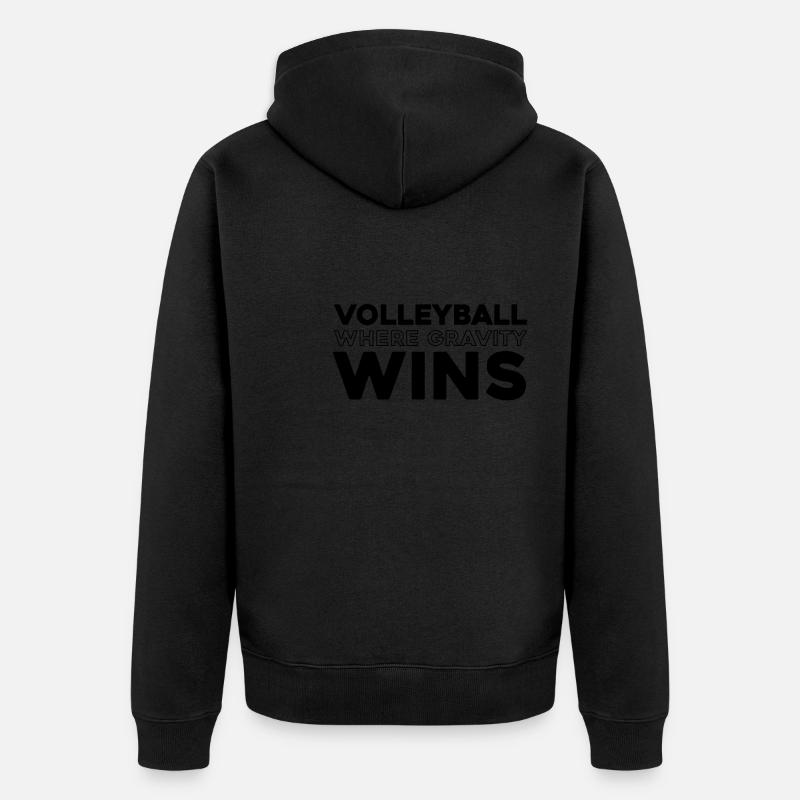 Volley-ball Volley-ball - Veste à capuche bio Premium Unisexe - noir