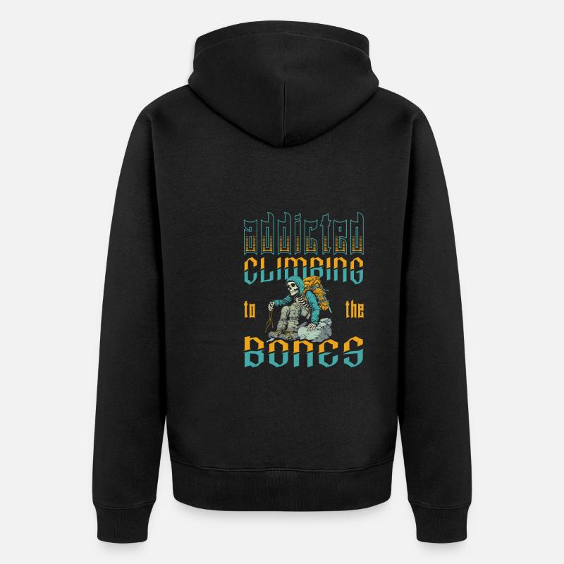 Klettern Kletterer - Unisex Premium Bio Zip Hoodie - Schwarz