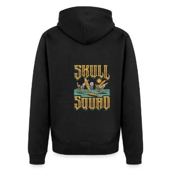 Windsurfen Windsurfer - Unisex Premium Bio Zip Hoodie - Schwarz - Hinten - Nico (187cm)