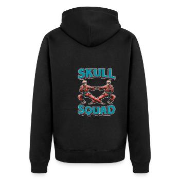 Kung Fu - Unisex Premium Bio Zip Hoodie - Schwarz - Hinten - Nico (187cm)